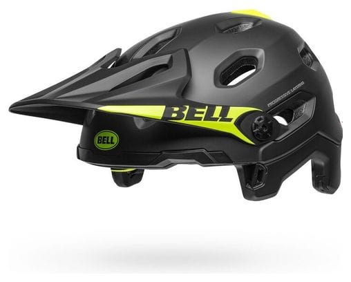 Bell Super DH Mips Helm met Afneembare Kinband Mat Zwart Neon Groen 2021