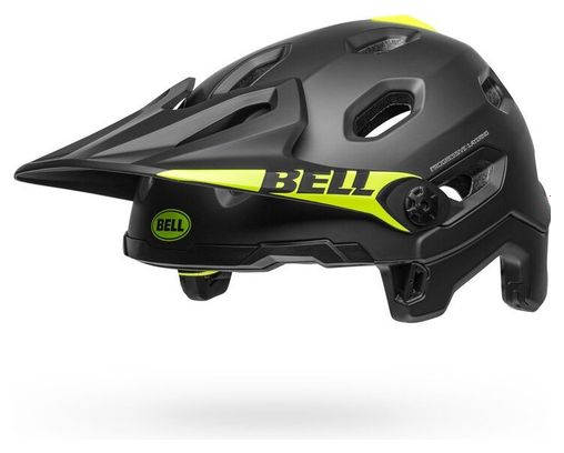 Casque avec Mentonnière Amovible Bell Super DH Mips Noir Mat Vert Fluo