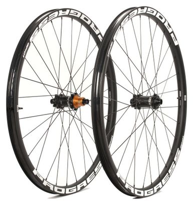 Paire de roues Progress GP:01 Nitro 29  Blanc | 15x100/12x142 mm | 6 Trous | Sram XD