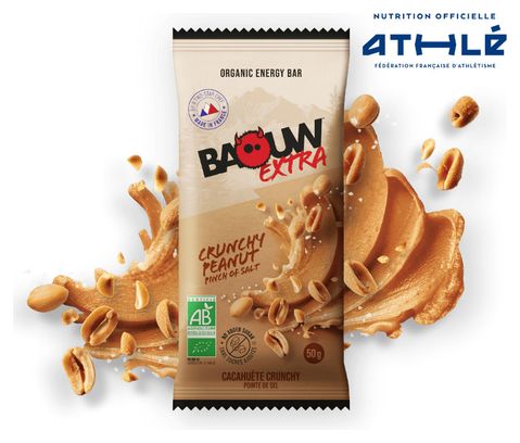 Baouw Extra Energiereep - Krokante Pinda - 50g