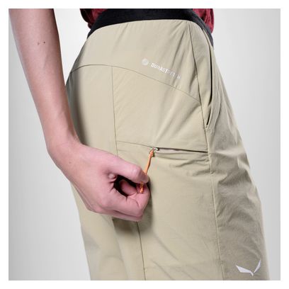 Pantaloncini da trekking da donna Salewa Puez 4 Beige