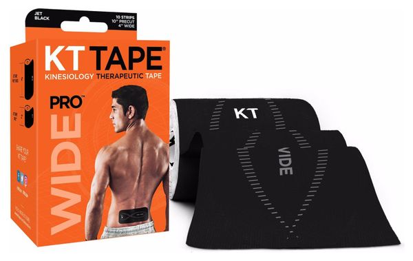 KT TAPE Cinta precortada en rollo PRO Wide Black 10 cintas