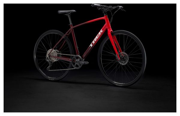 Produit Reconditionné - Vélo Fitness Trek FX 3 Disc Shimano Deore 10V 700 mm Rouge Viper 2023