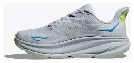 Hoka Clifton 9 Laufschuhe Grau/Pink/Grün Damen