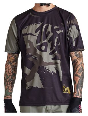 Maillot de manga corta Troy Lee Designs Flowline Negro/Verde