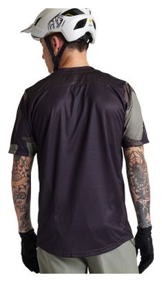Maillot de manga corta Troy Lee Designs Flowline Negro/Verde