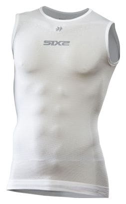 Sixs ärmelloses Unterhemd SML BT Weiß / Carbon