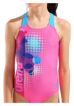 Arena Dots Badeanzug, rosa/mehrfarbig, für Mädchen