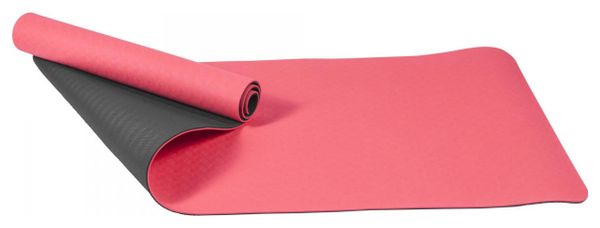 Tapis de Yoga - pilates - en TPE - double face bicolor de 180cm x 60cm x 0 6cm - Couleur : ROUGE