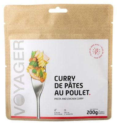 Repas Lyophilisé Voyager Curry de Pâtes au Poulet 200g