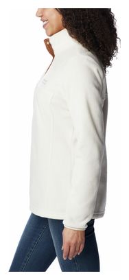 Women's Columbia Benton Springs 1/2 Zip White Fleece Sweatshirt