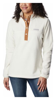 Damen Columbia Benton Springs 1/2 Zip Fleece Sweatshirt Weiß