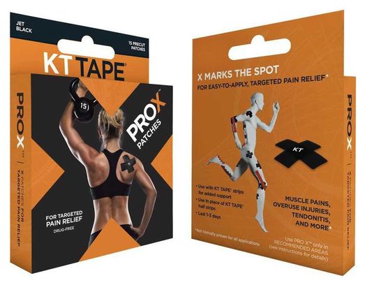 Bande prédécoupée KT TAPE PRO X Noir 15 bandes