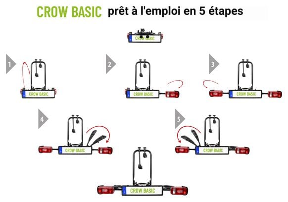 Eufab -  Porte-vélos 2 Vélos Crow Basic