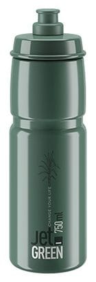Elite Jet Green Trinkflasche mit weißem Logo 750 ml