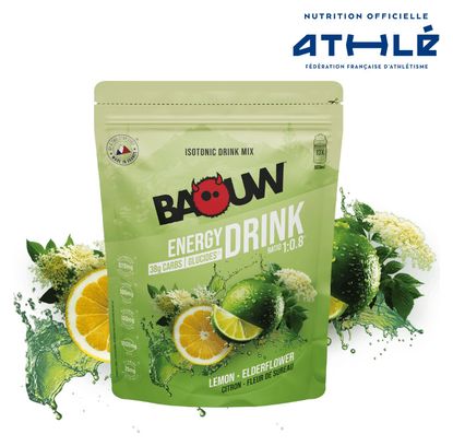 Baouw Energiedrank Citroen/Elderbloem - 585g