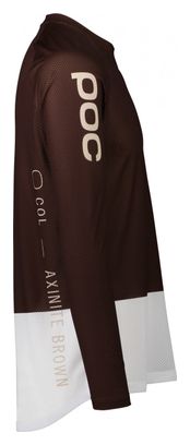 Maglia a manica lunga Poc MTB Pure Brown / White