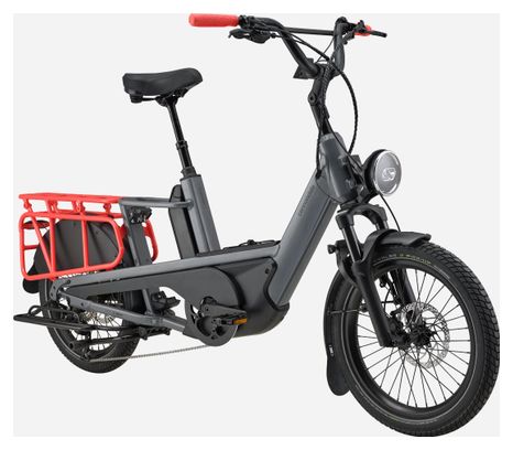 Cannondale Cargowagen Neo 2 Elektrische Longtail Cargo Bike Shimano Deore 10S 545Wh 20'' Grijs