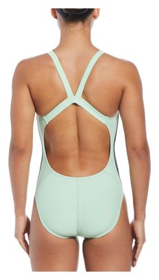 Nike Swim Fusion Logo Tape Green Women's Swimsuit
