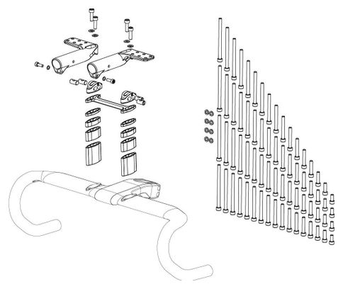 Prolongateur Cube Bracket Set pour Handlebar Litening Aero