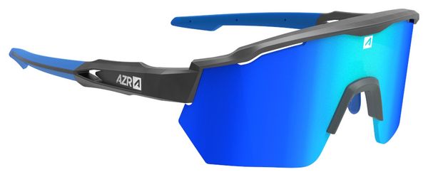 AZR Race RX Matte Black Goggles / Blue Screen