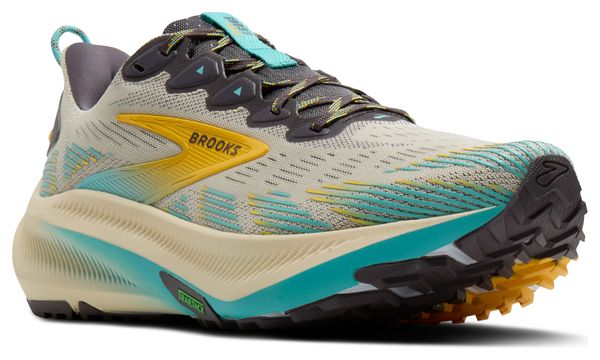 Brooks Ghost Trail Beige/Blau Herren Trailrunning-Schuhe