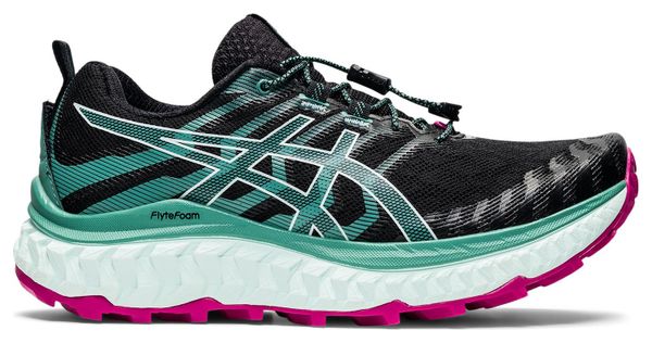 Chaussures de Trail Asics Trabuco Max Noir Vert Rose Femme