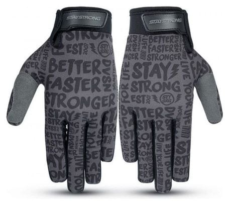 Gants BMX Staystrong® Sketch - Noir/Noir L Noir