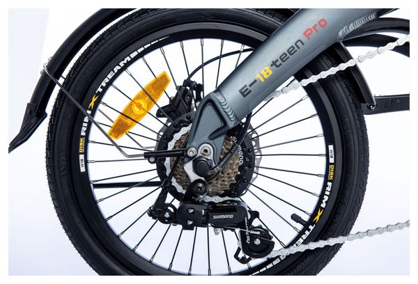 Vélo Electrique Pliant de Ville, E-Bike E-18TEEN, Aluminium, SHIMANO 7V, Batterie Ion Lithium 36V 9Ah