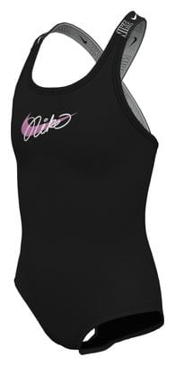 Nike Swim Logo Tape Badeanzug Schwarz Mädchen