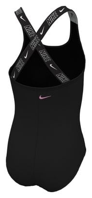 Nike Swim Logo Tape Badeanzug Schwarz Mädchen