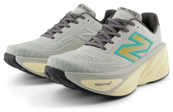 Chaussures Running New Balance Fresh Foam X More v5 Gris/Bleu/Jaune Homme