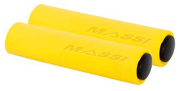Pair of Massi Silicone Grips Matte Yellow