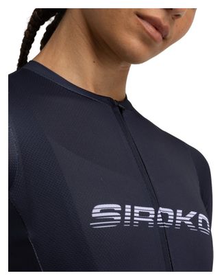Maillot vélo mesh manches courtes femme Cyclisme M8 Route Noir