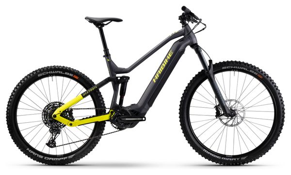 Haibike AllTrail Sram NX 12V 720 Wh MX All-Suspension  Electric Mountain Bike Black/Yellow