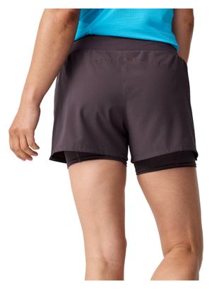 Pantaloncini 2 in 1 Brooks High Point Grigio Donna
