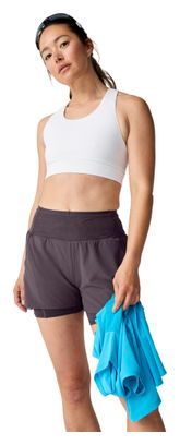 Pantaloncini 2 in 1 Brooks High Point Grigio Donna