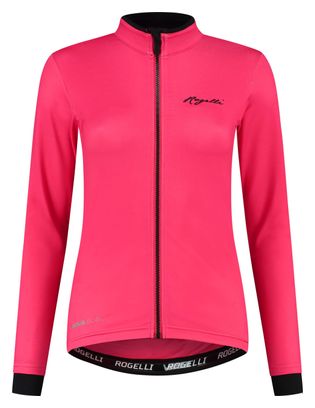 Maillot Manches Longues Velo Rogelli Essential - Femme - Cerise