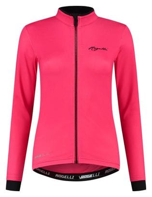 Maillot Manches Longues Velo Rogelli Essential - Femme - Cerise