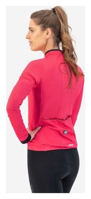 Maillot Manches Longues Velo Rogelli Essential - Femme - Cerise