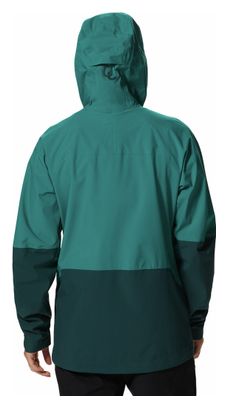 Mountain Hardwear Women's New Stretch Ozonic Green Waterproof Jacket