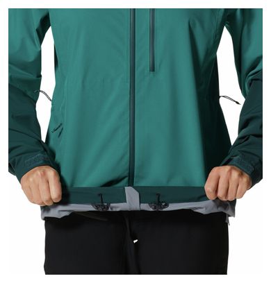 Mountain Hardwear Women's New Stretch Ozonic Green Waterproof Jacket