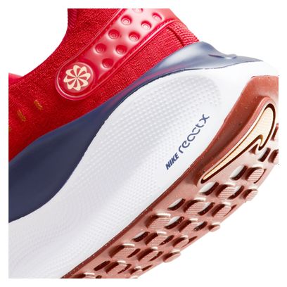 Chaussures de Running Nike ReactX Infinity Run 4 Rouge Bleu