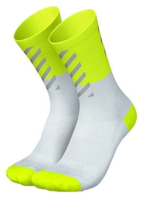 Incylence High-Viz V2 Running Socks Fluorescent Yellow/White
