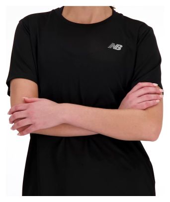 Kurzarm Trikot New Balance Sport Essentials Schwarz Damen