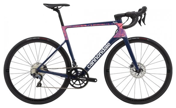 Bicicleta de carretera Cannondale SuperSix EVO Hi-MOD Disc Ultegra Shimano Ultegra 11S 700 mm Azul Rosa Team Replica