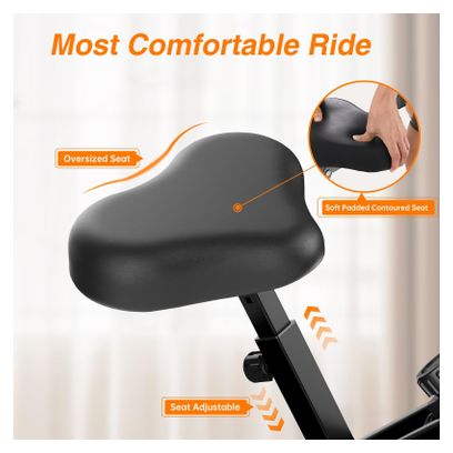 Vélo d’appartement Fitness pliable magnétique multifonction Noir