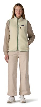 Polar sin mangas Patagonia Retro Pile Beige de mujer
