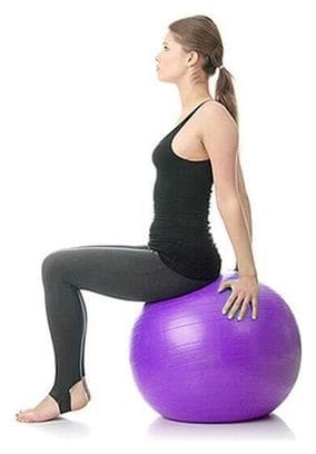 Swiss Ball Ballon de Fitness Gymnastique pour Pilates Yoga Renforcement du Dos avec Pompe Ballon - Violet Diamètre 75 cm Taille M