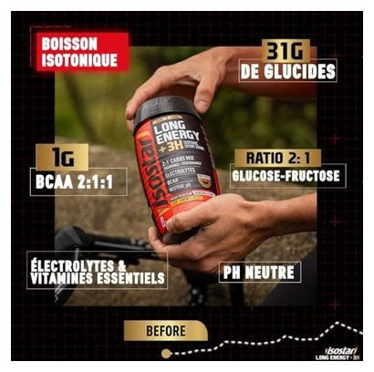 Isostar Long Energy +3H Lemon Isotonic Drink  - 570g